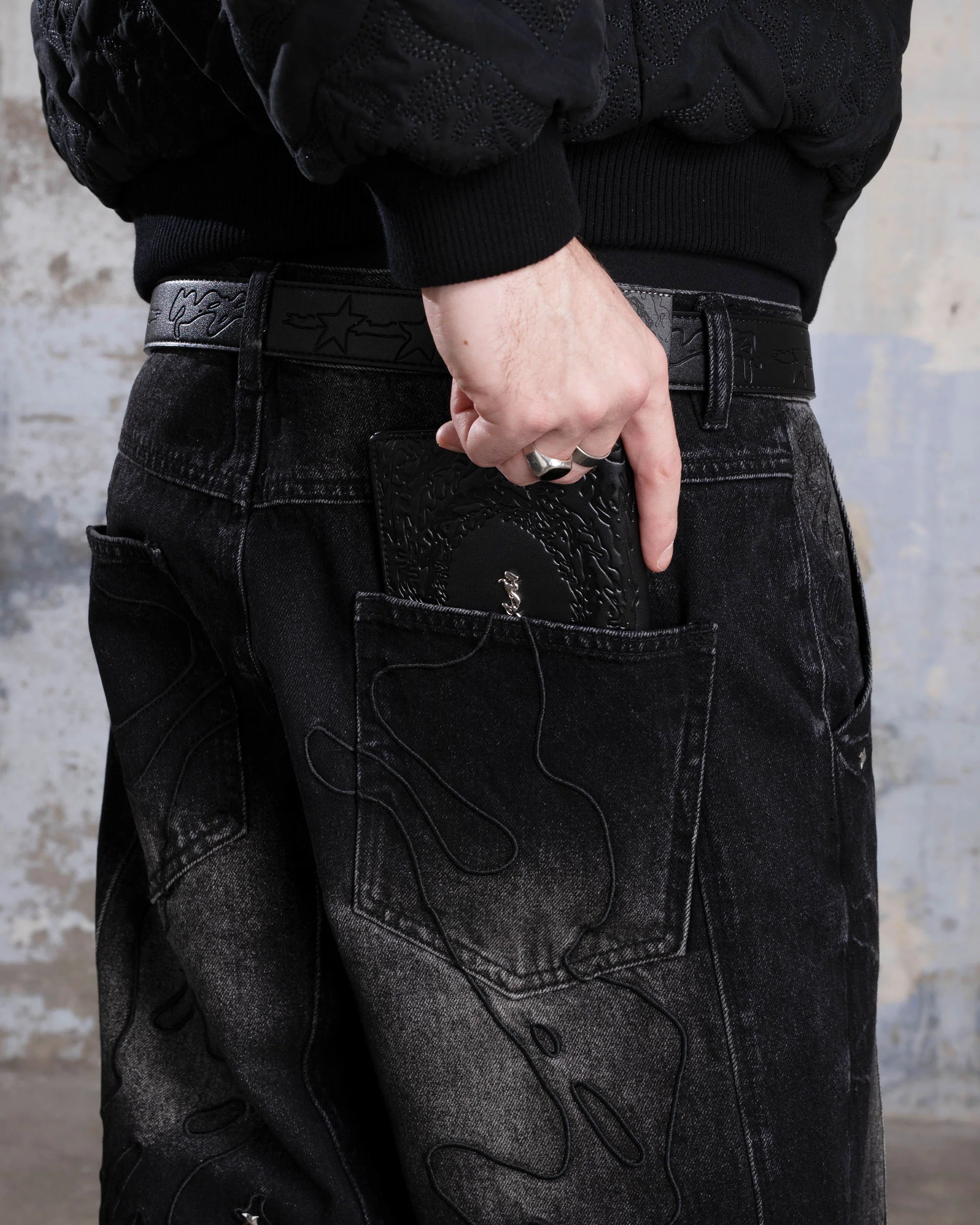 PORTEFEUILLE "ABYSSAL" CUIR VEGAN - NOIR - Image 3