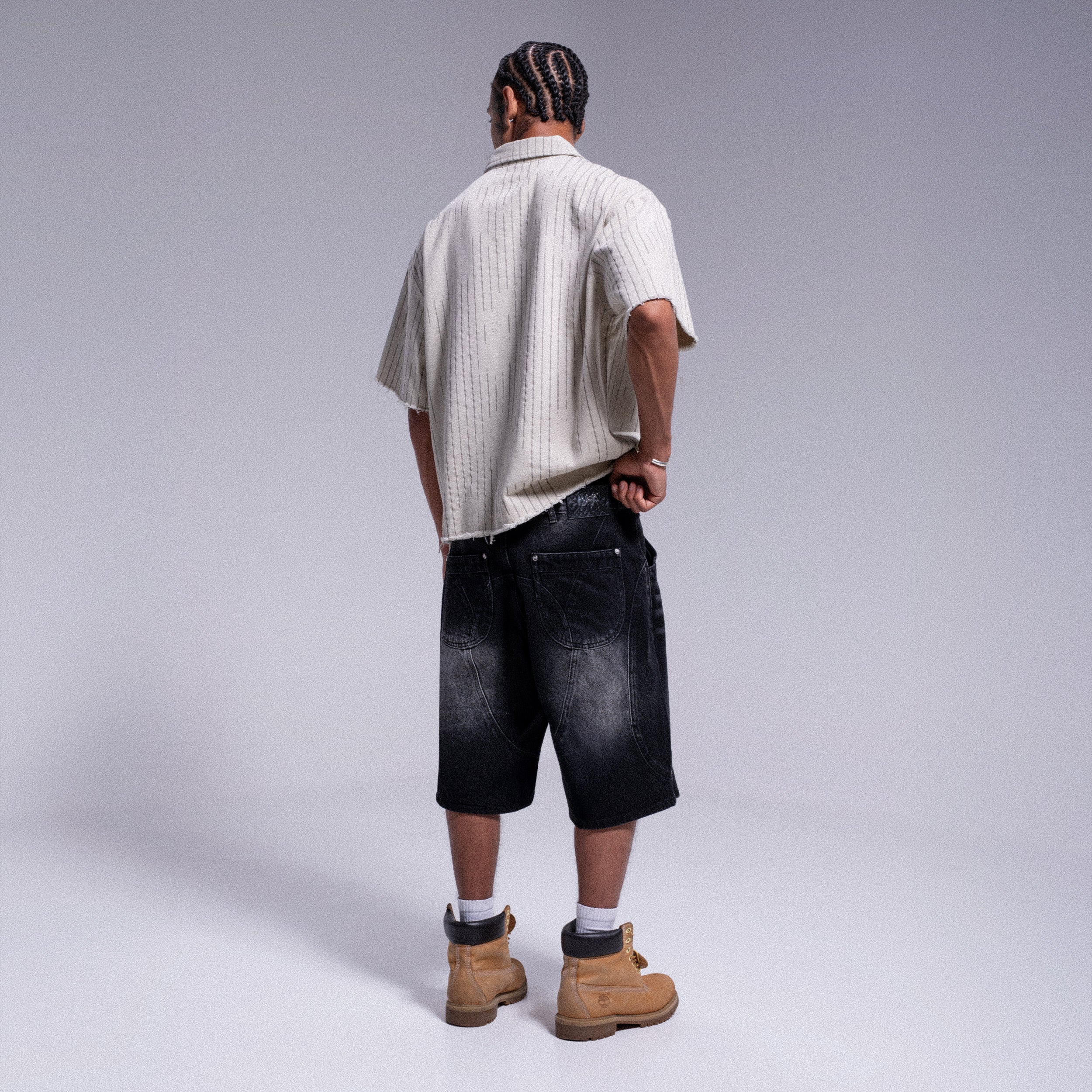 SHORT "ARCH" DENIM WEYZ - NOIR DÉLAVÉ - Image 3