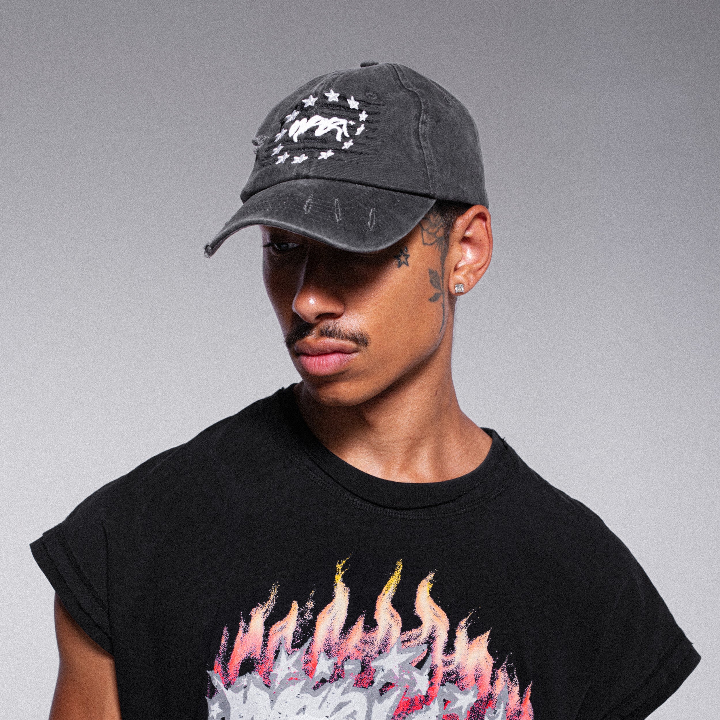 CASQUETTE BASEBALL "FLAG" - NOIR - Image 2