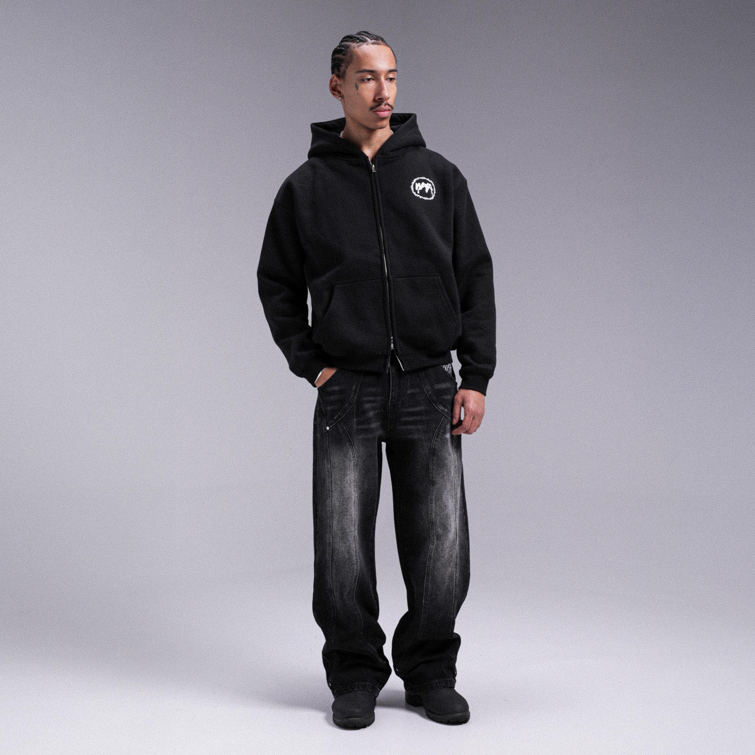 Gilet "CROWN" Double Zip - Noir - Image 4