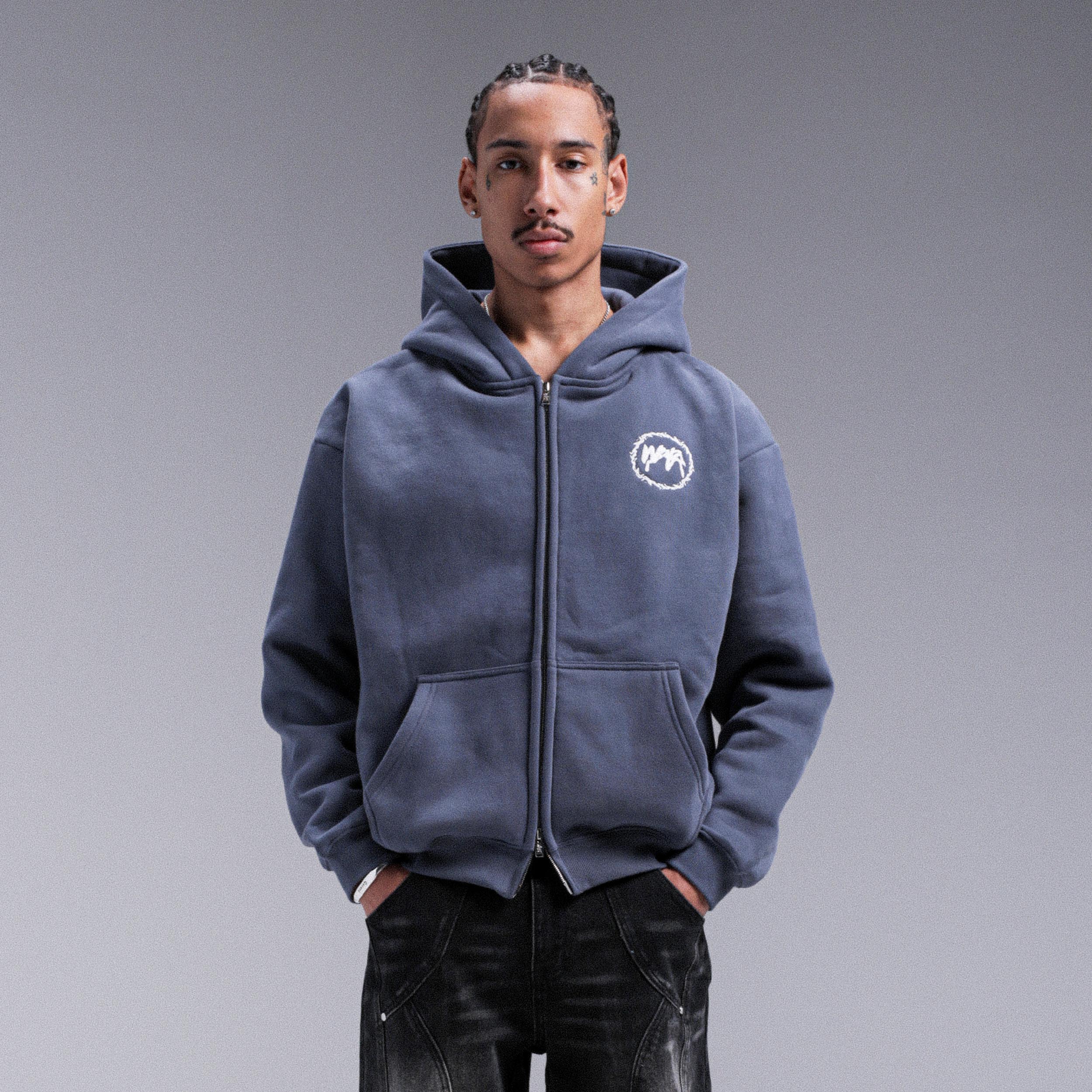Gilet "CROWN" Double Zip - Bleu fade - Image 2