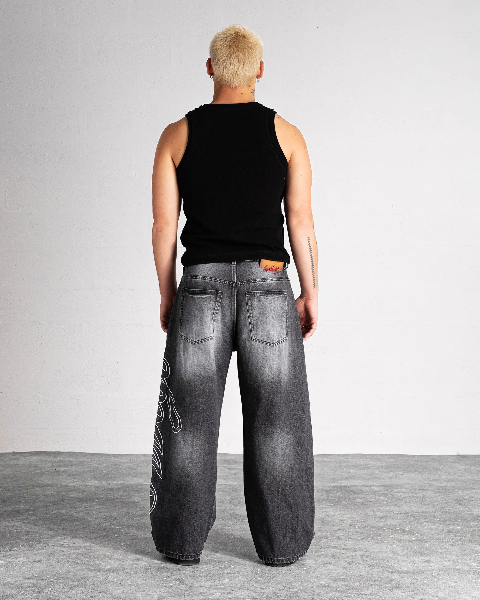 Pantalon Denim "HERITAGE" - Noir délavé - Image 4