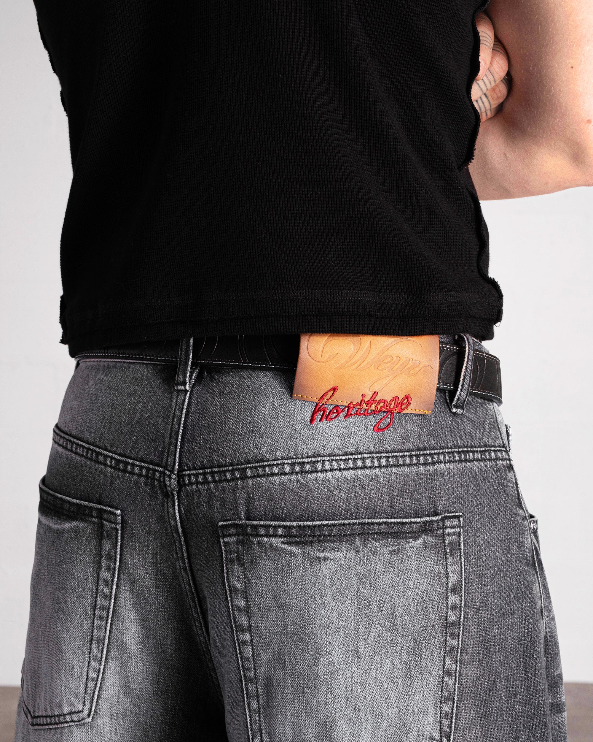 Pantalon Denim "HERITAGE" - Noir délavé - Image 5