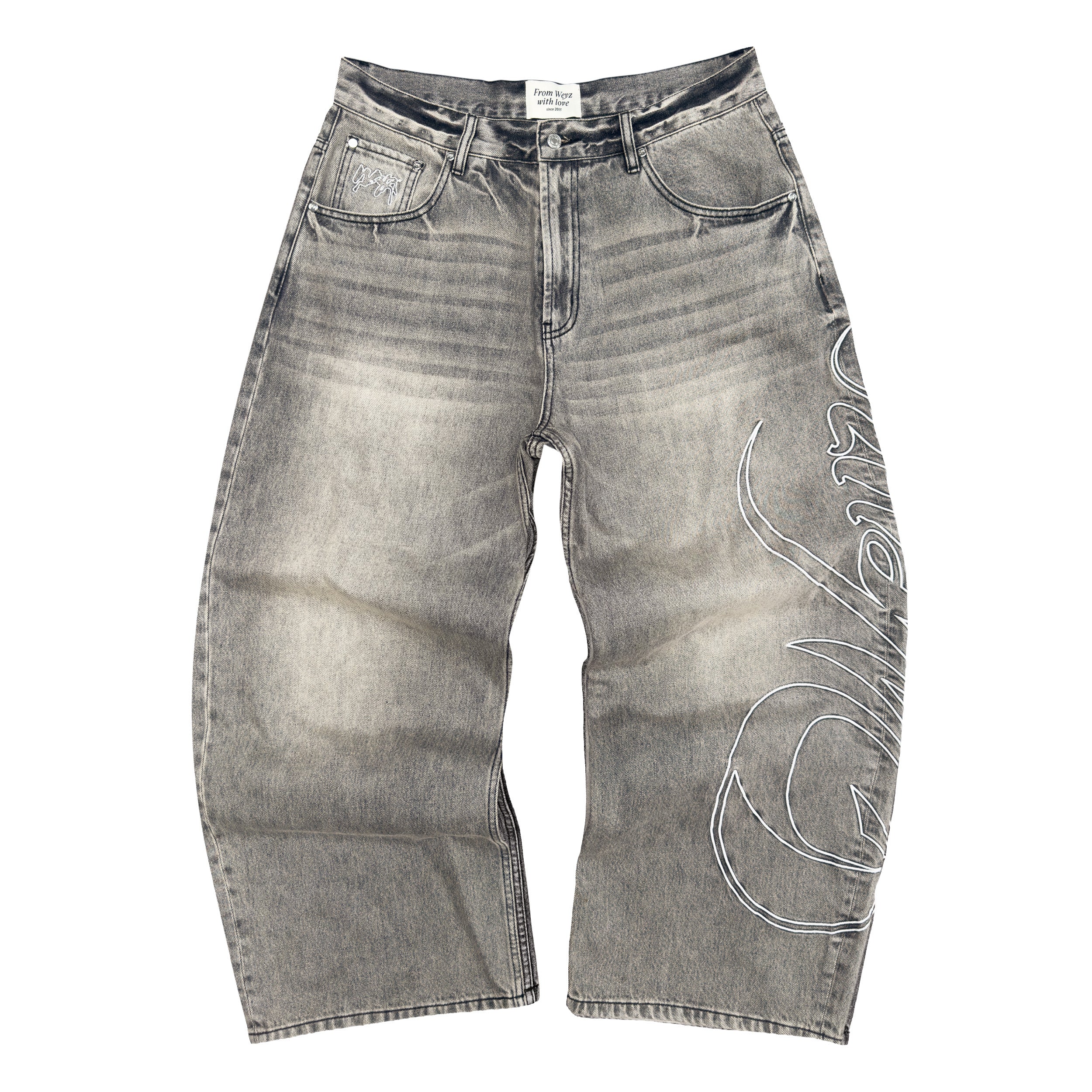 Pantalon Denim "HERITAGE" - Gris délavé