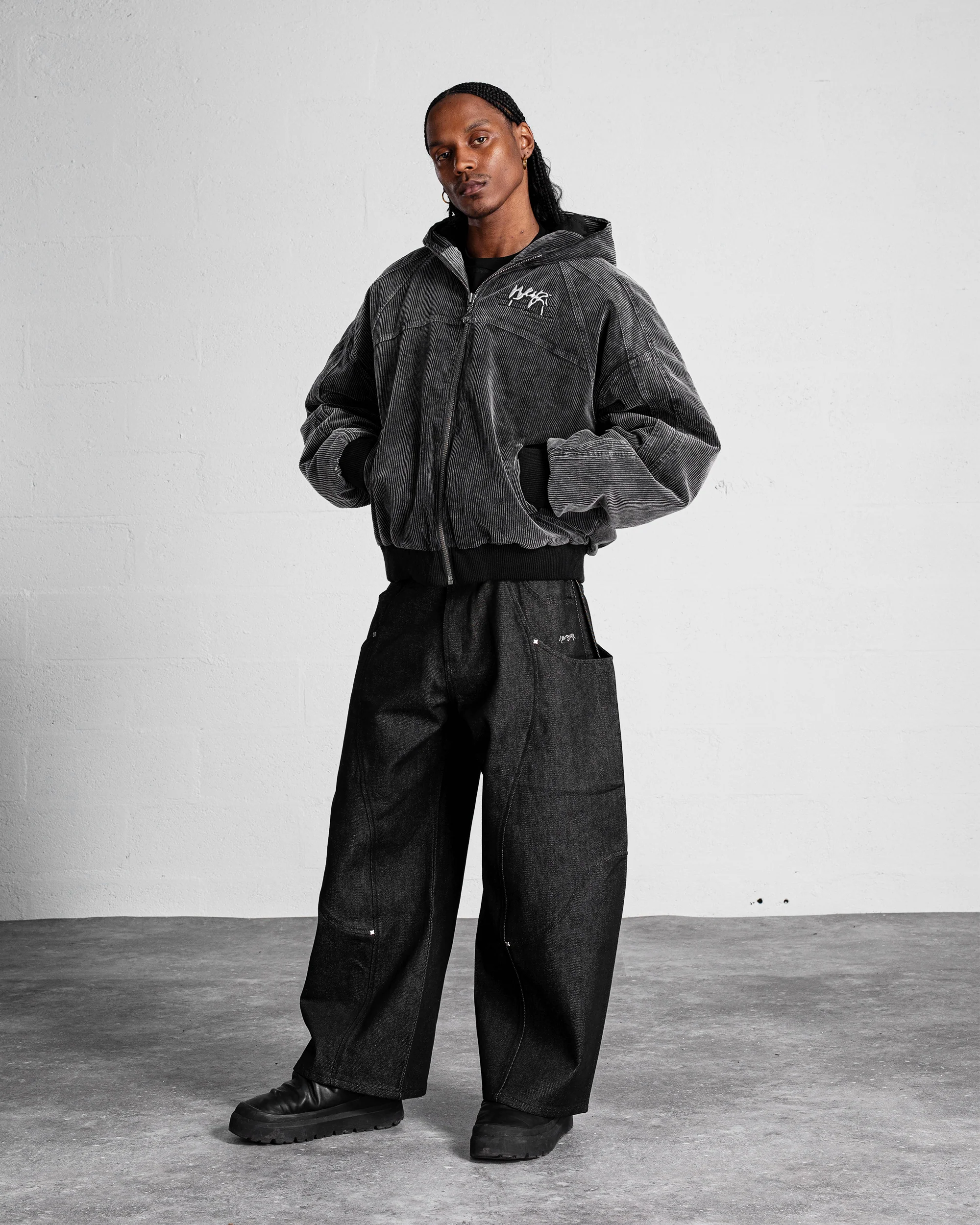 VESTE "FADED" CORDUROY DÉLAVÉ - NOIR - Image 3