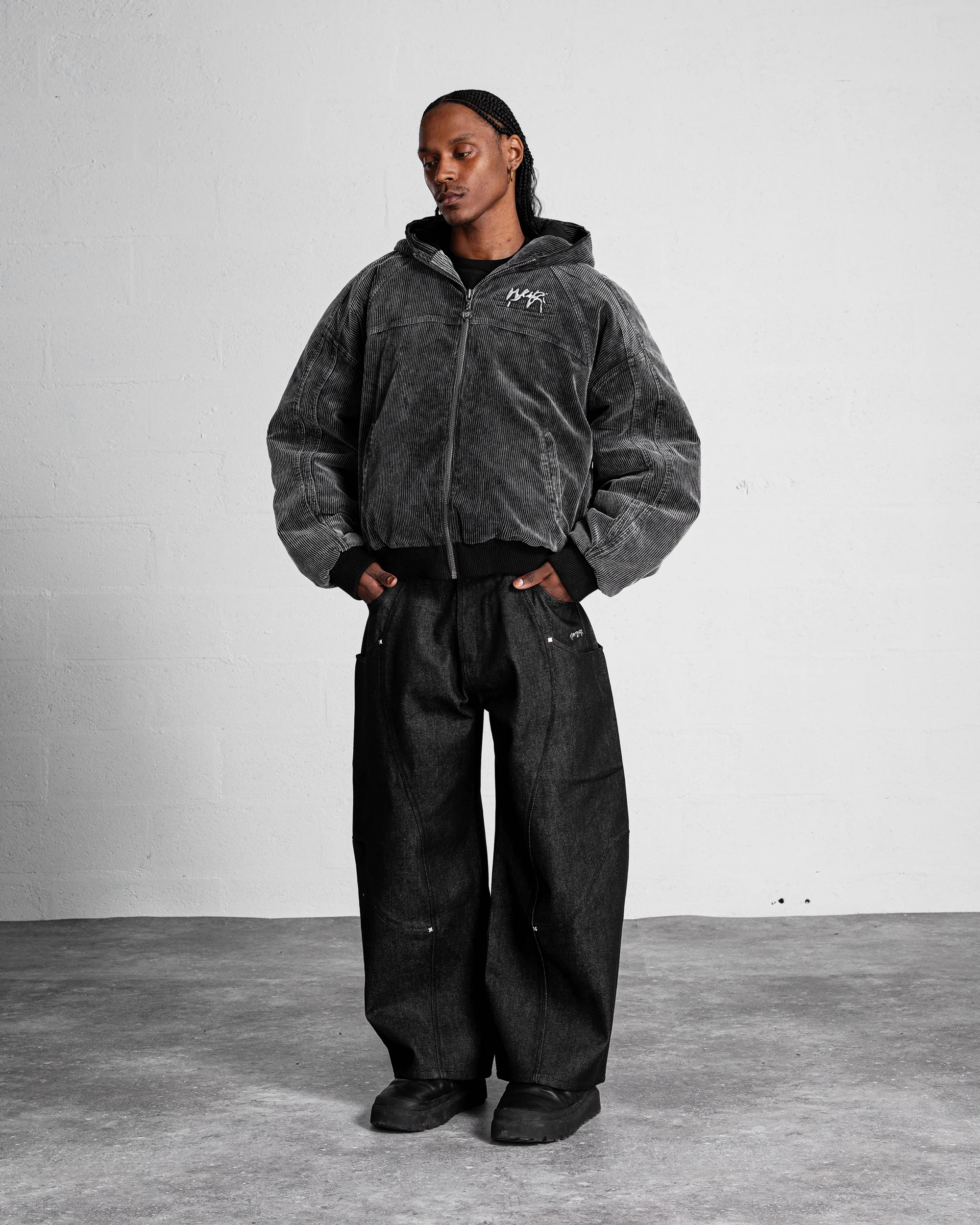 VESTE "FADED" CORDUROY DÉLAVÉ - NOIR - Image 6