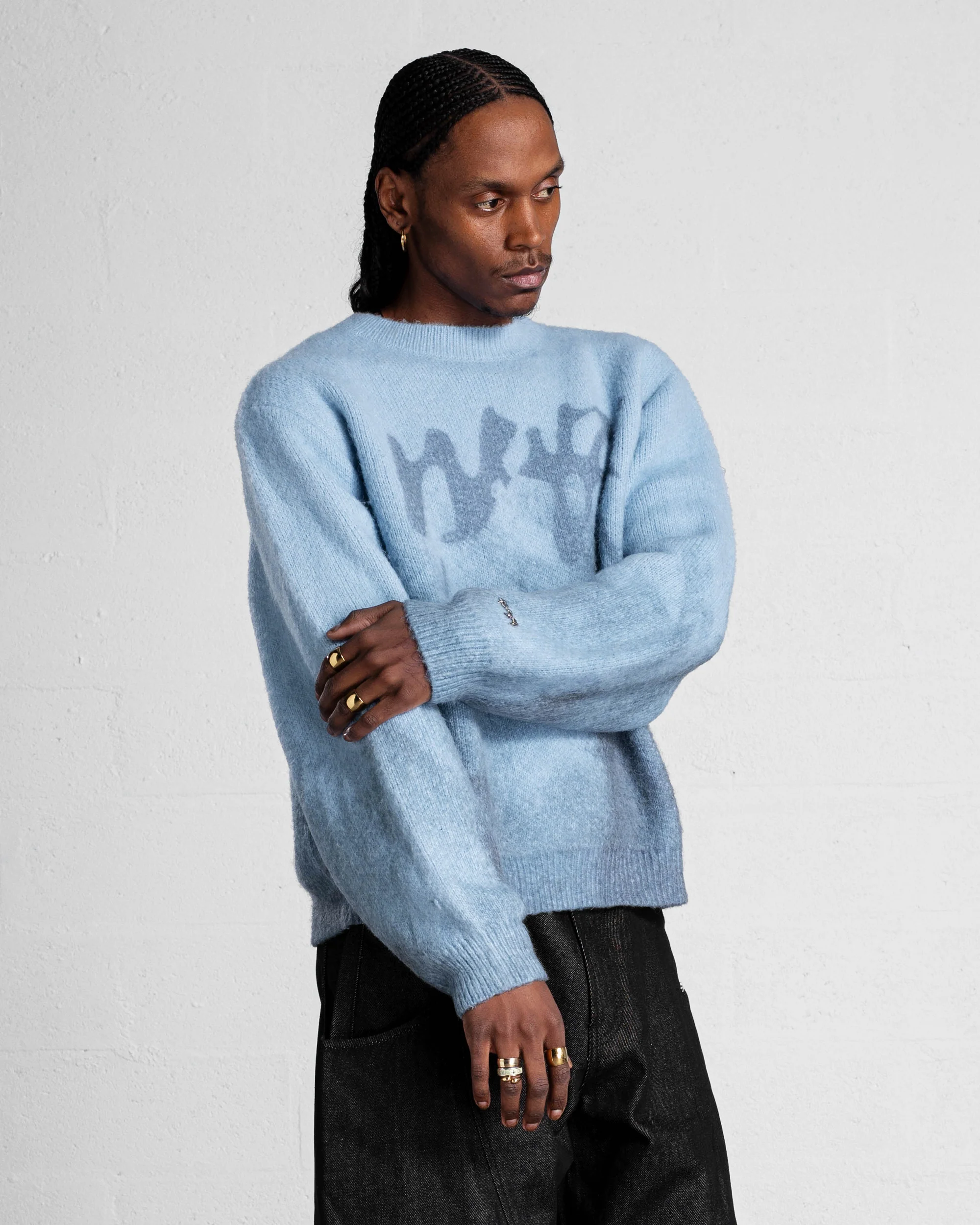Faded "PUFFY" Knit - Bleu - Image 3