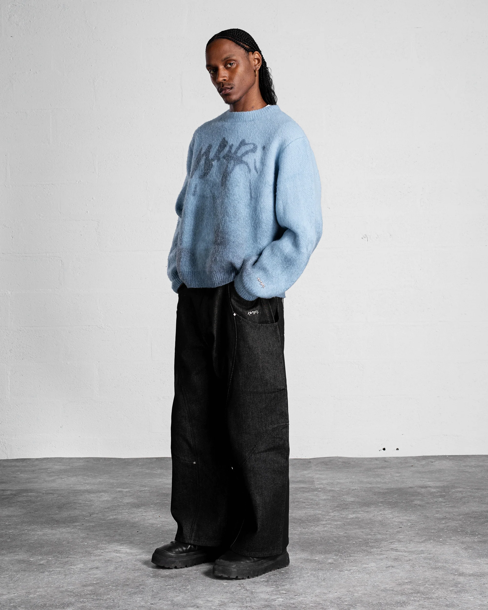 Faded "PUFFY" Knit - Bleu - Image 5