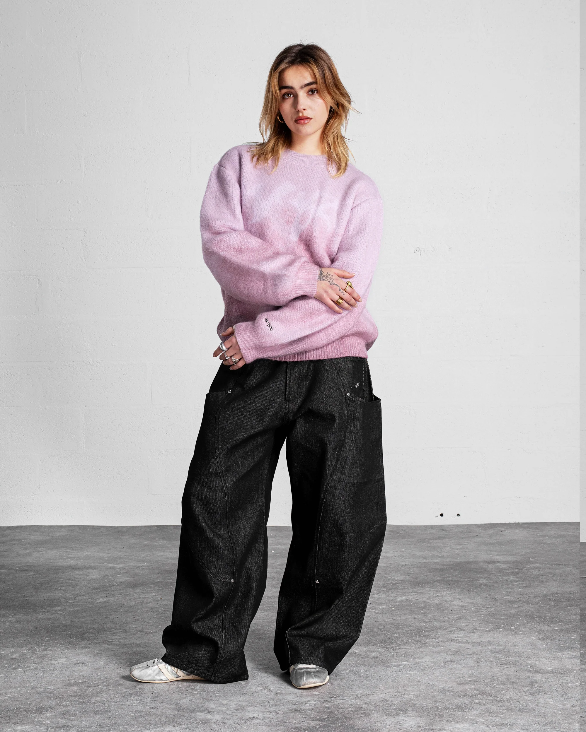 Faded "PUFFY" Knit - Rose - Image 5