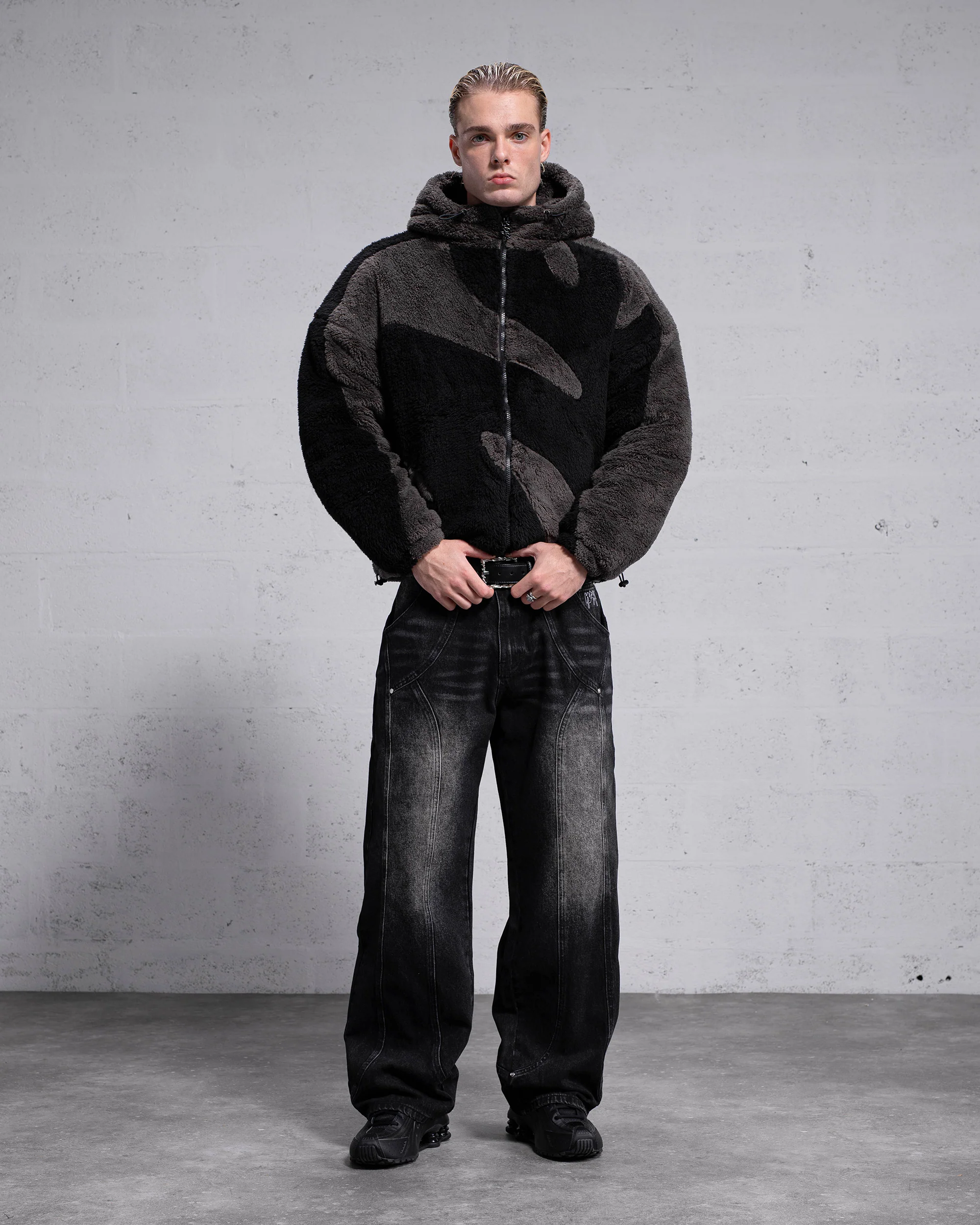 Veste Fluffy Sherpa - Noir - Image 3