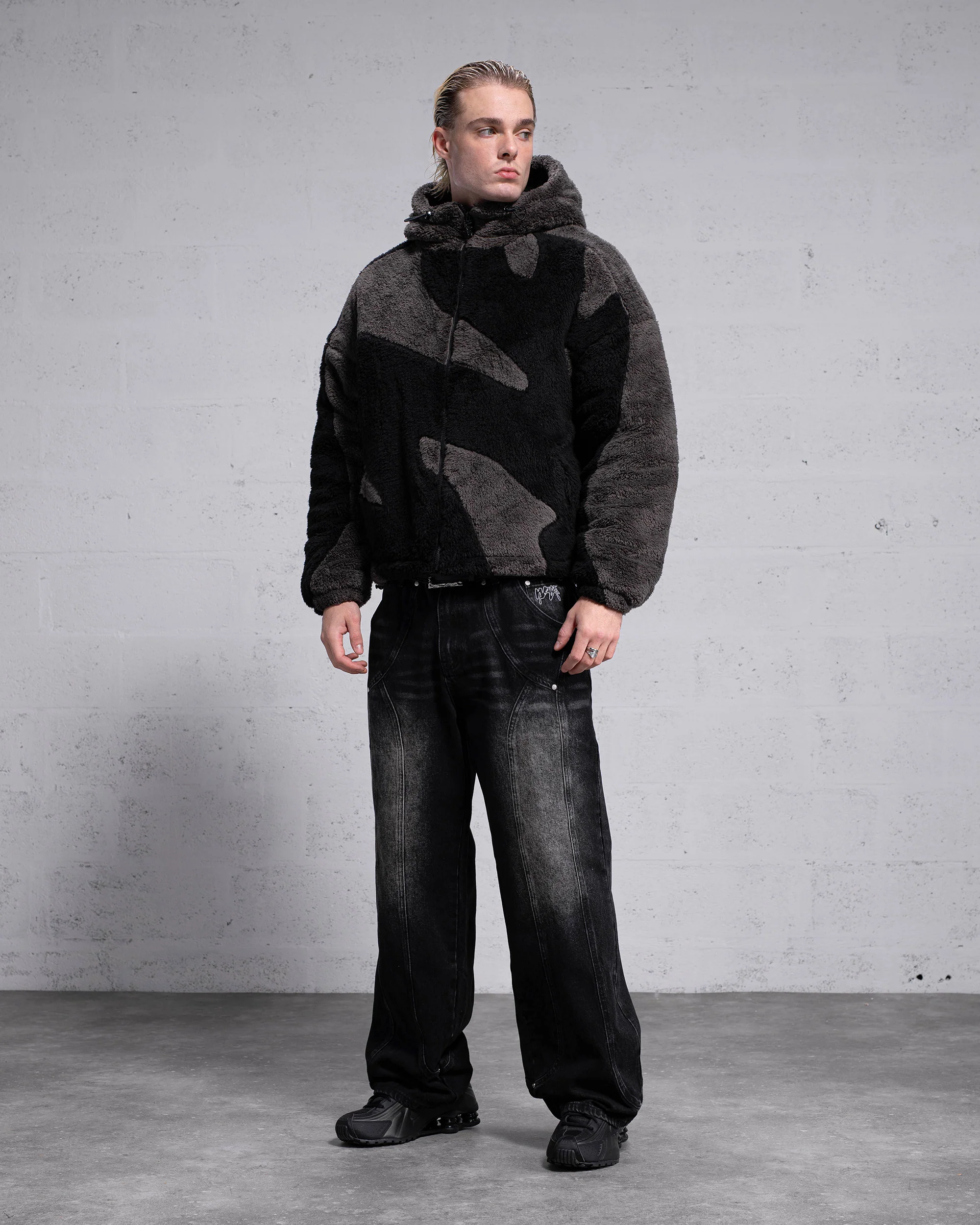 Veste Fluffy Sherpa - Noir - Image 6
