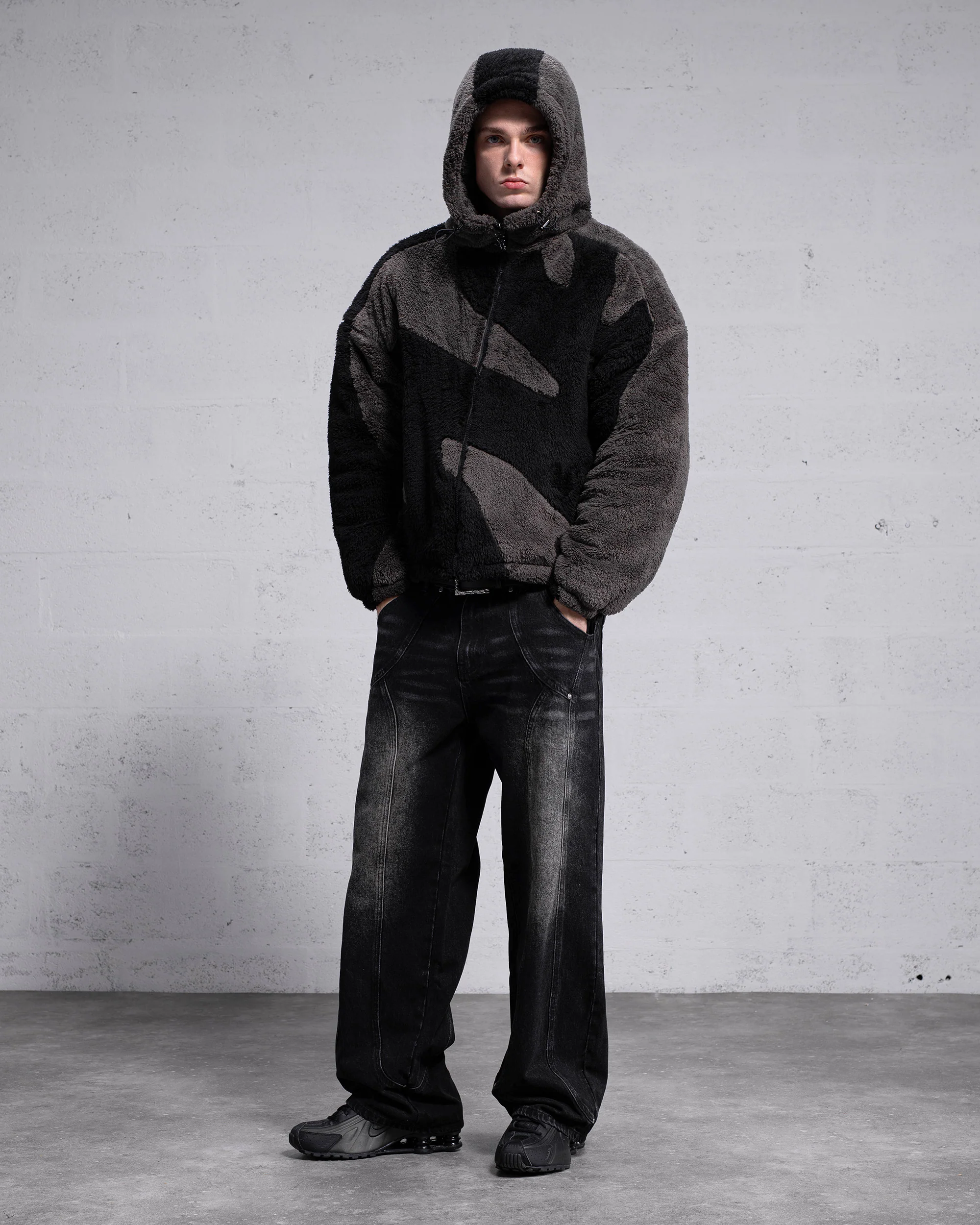 Veste Fluffy Sherpa - Noir - Image 7