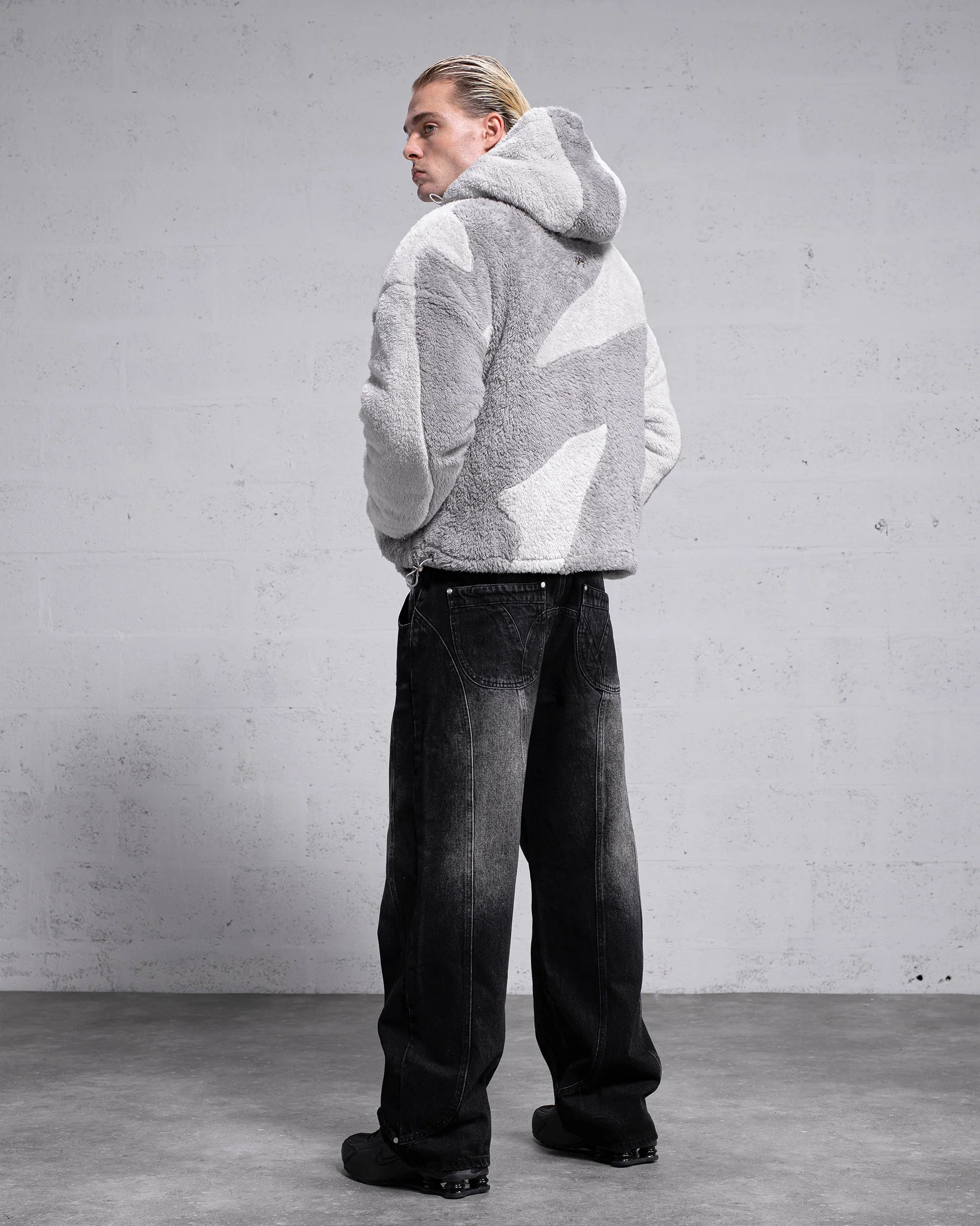 Veste Fluffy Sherpa - Gris clair - Image 5