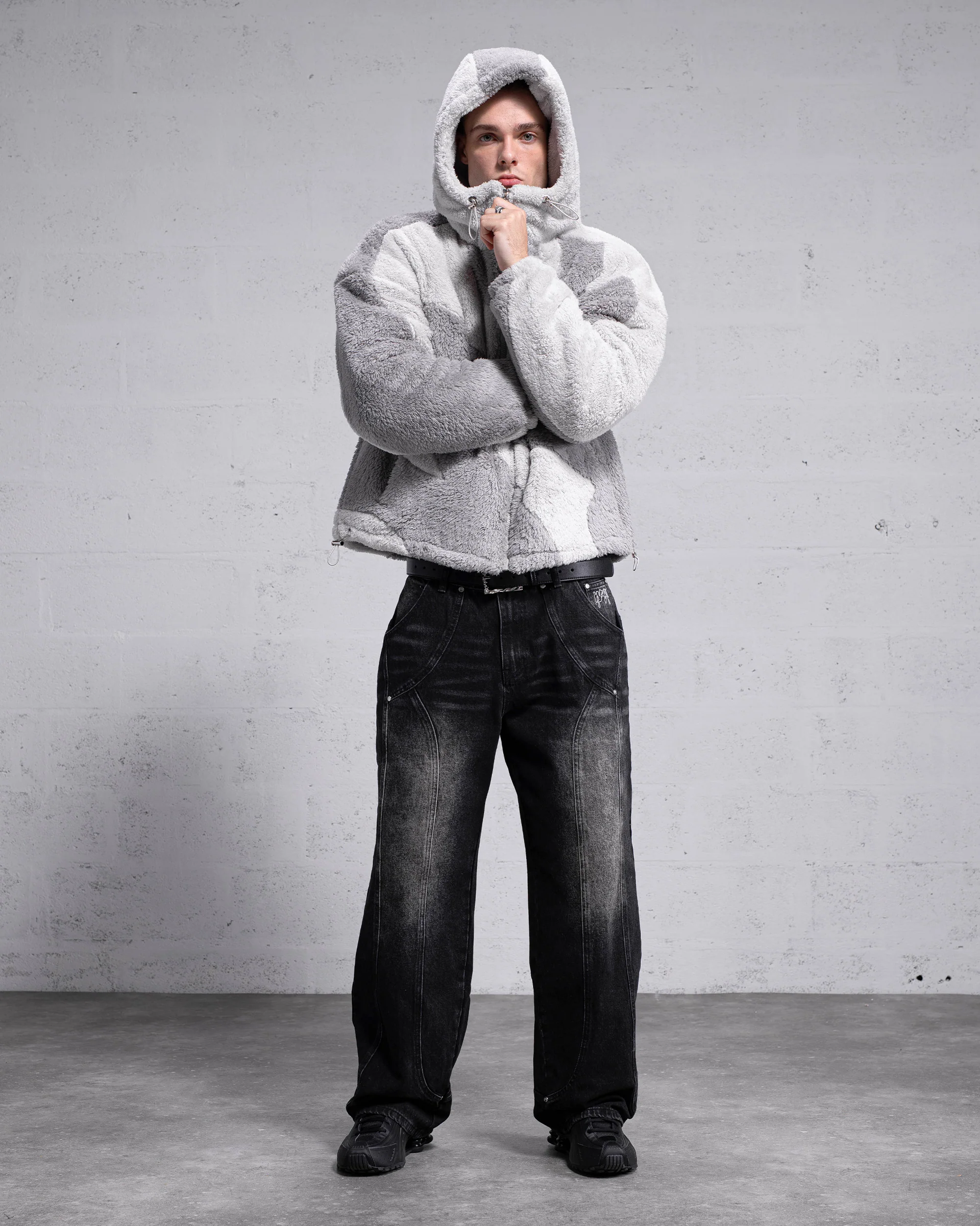 Veste Fluffy Sherpa - Gris clair - Image 7