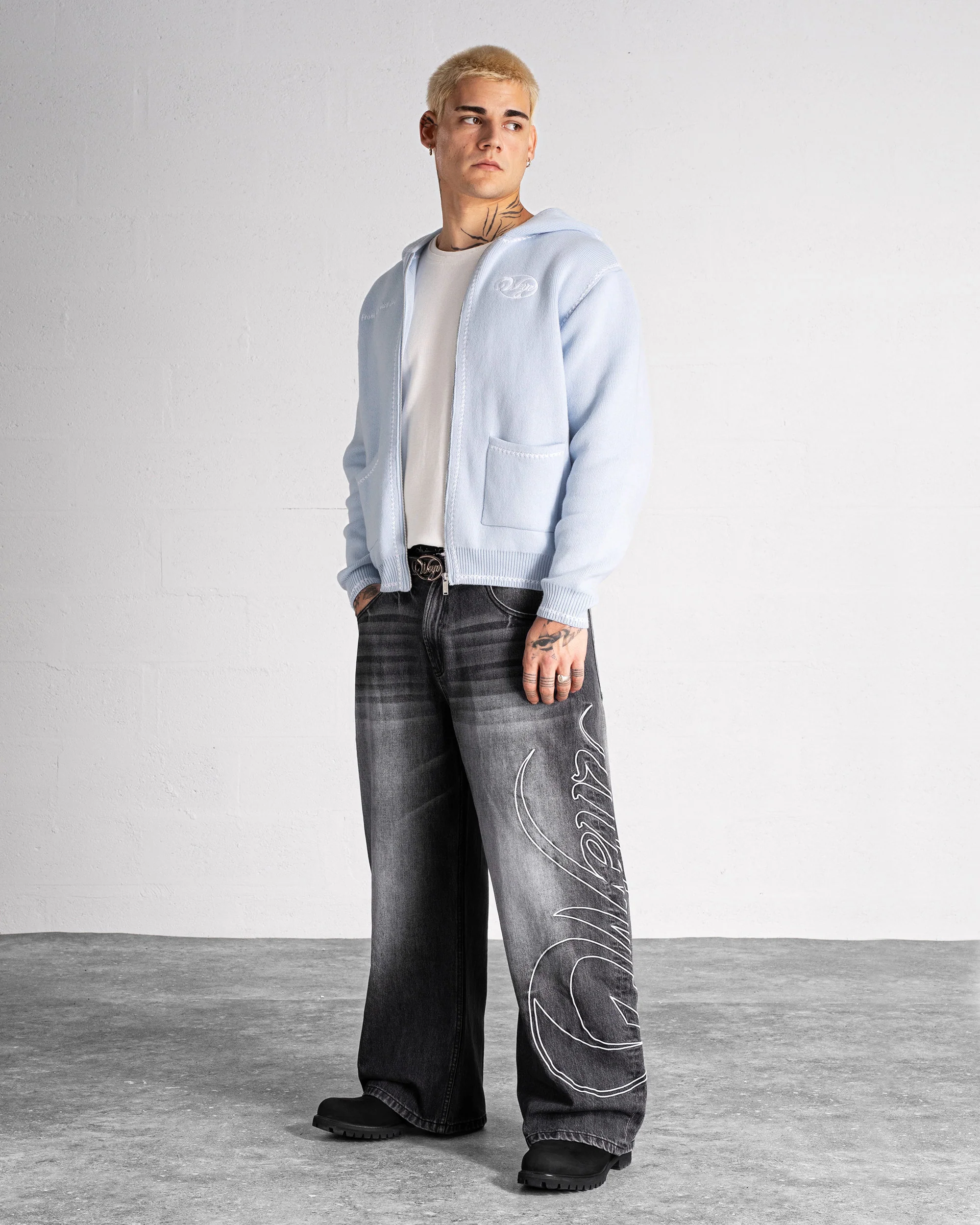 Gilet knit “GRACE” - Bleu Clair - Image 3