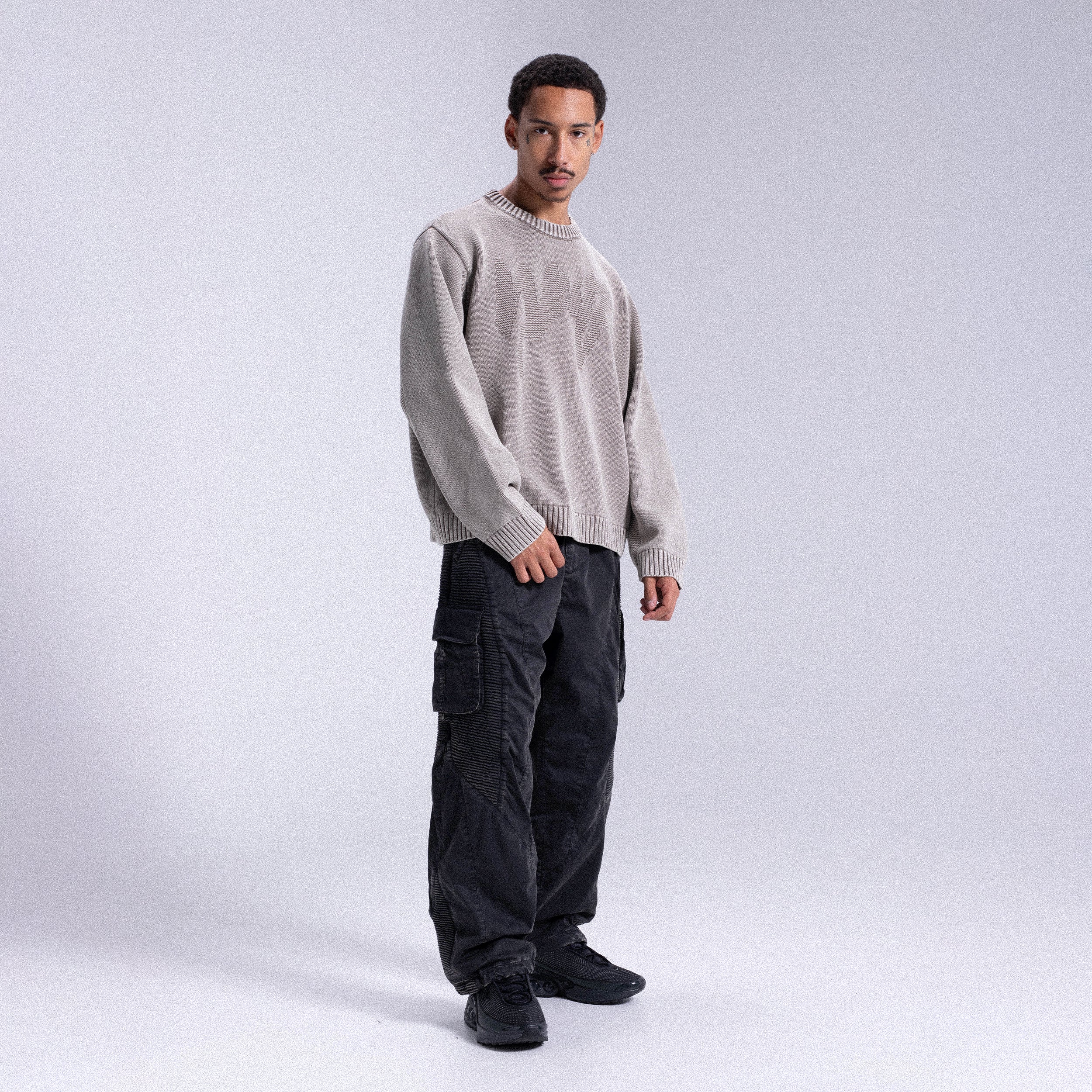 Knitwear "WAFFLE" Logo Weyz - Beige - Image 4