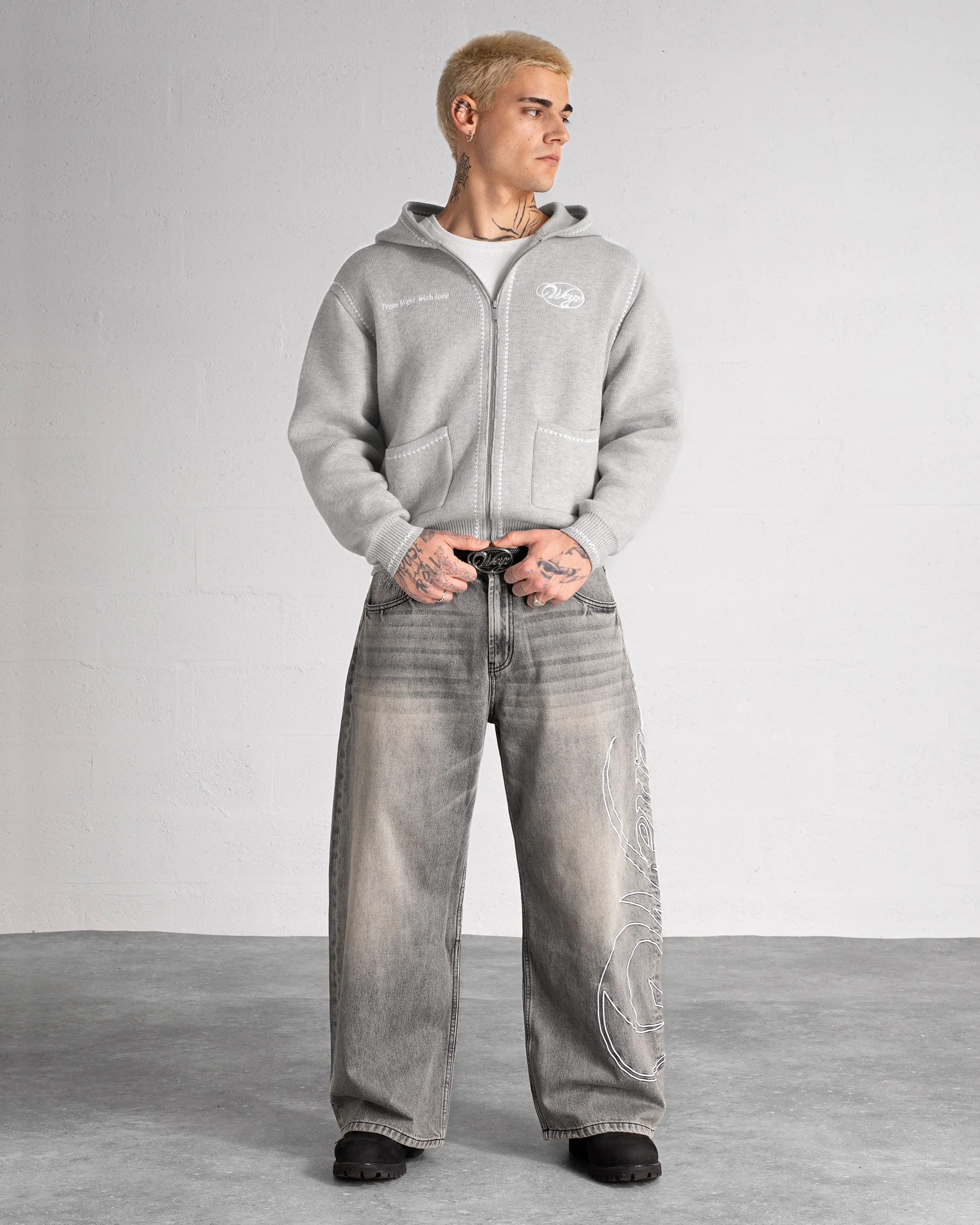 Gilet knit “GRACE” - Gris Chiné - Image 3