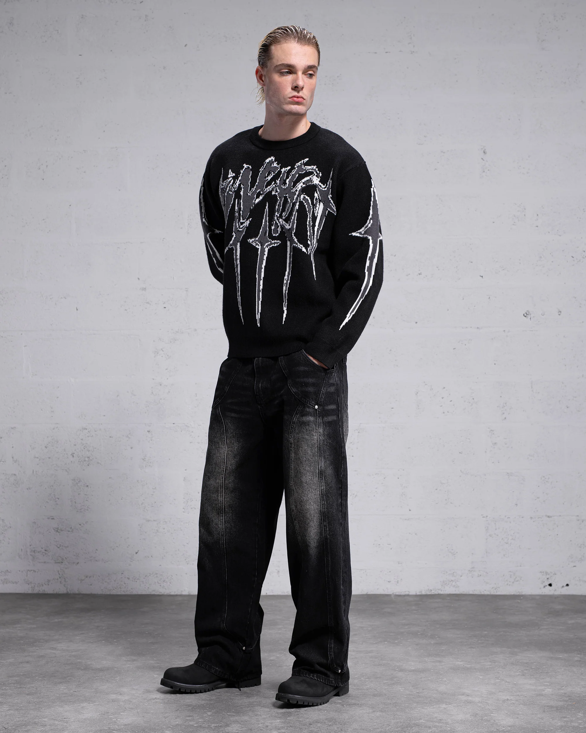 Knitwear "STARS" - Noir - Image 3