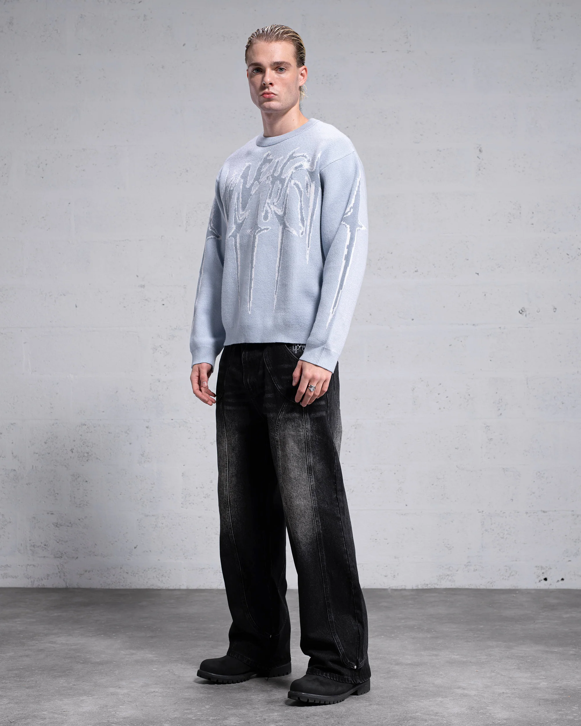 Knitwear "STARS" - Bleu clair - Image 3