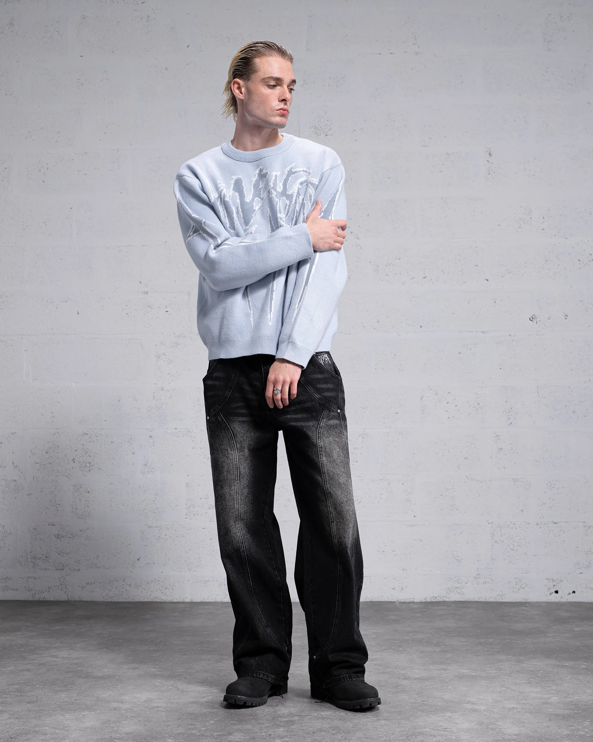 Knitwear "STARS" - Bleu clair - Image 4