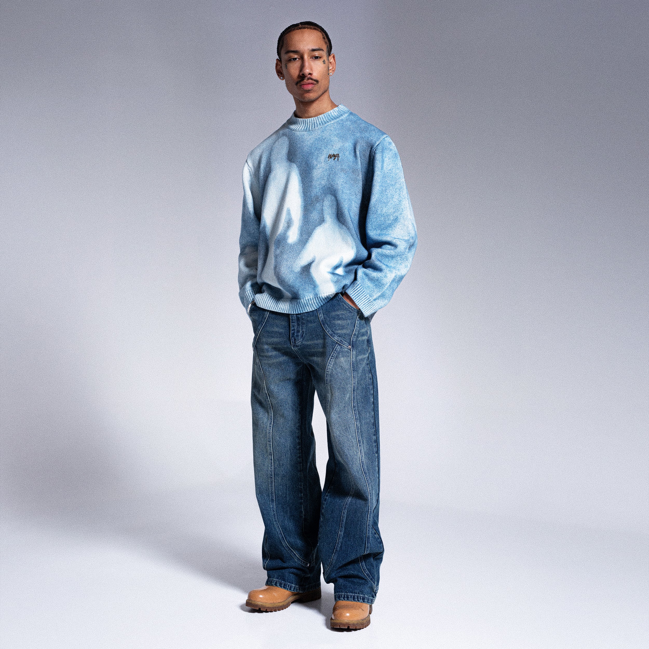"LEGACY" Knitwear - Bleu - Image 4