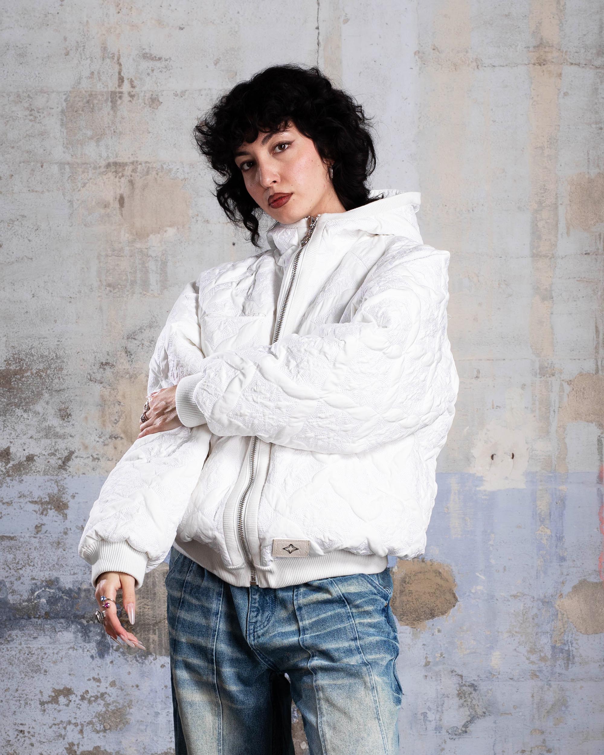 VESTE MATELASSÉE "MONOGRAM" - BLANC - Image 5