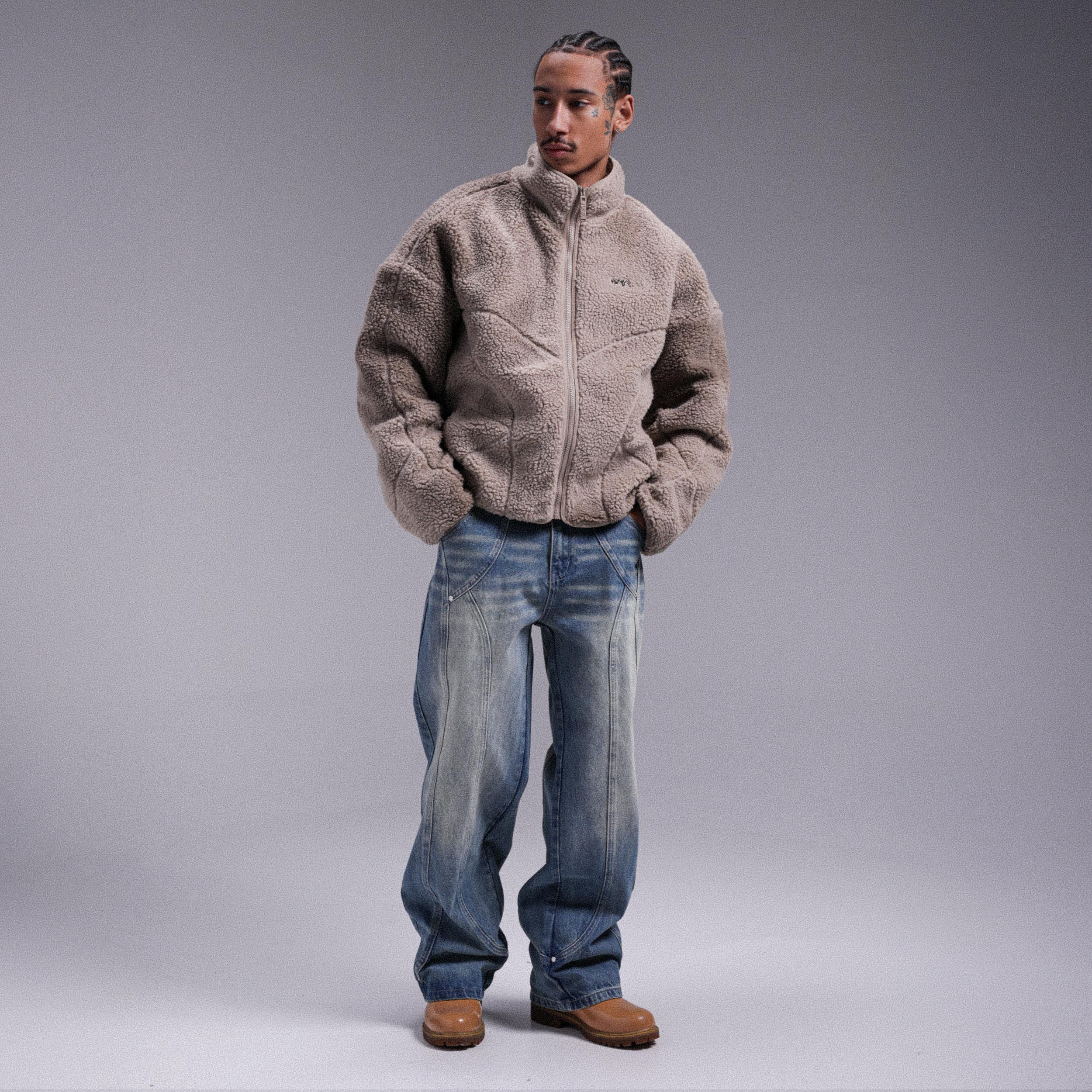Veste Sherpa "MOON" - Beige - Image 3