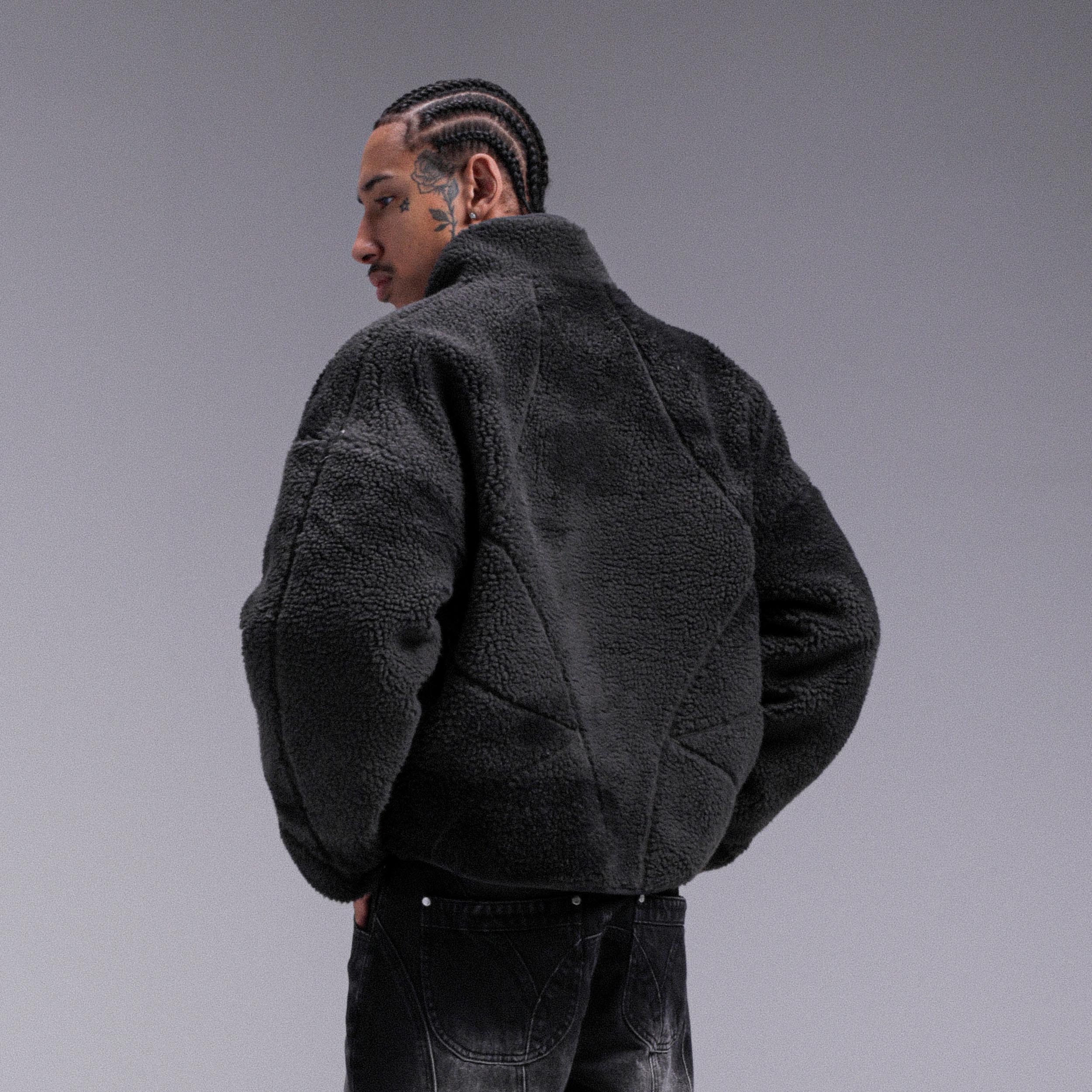 Veste Sherpa "MOON" - Noir - Image 4