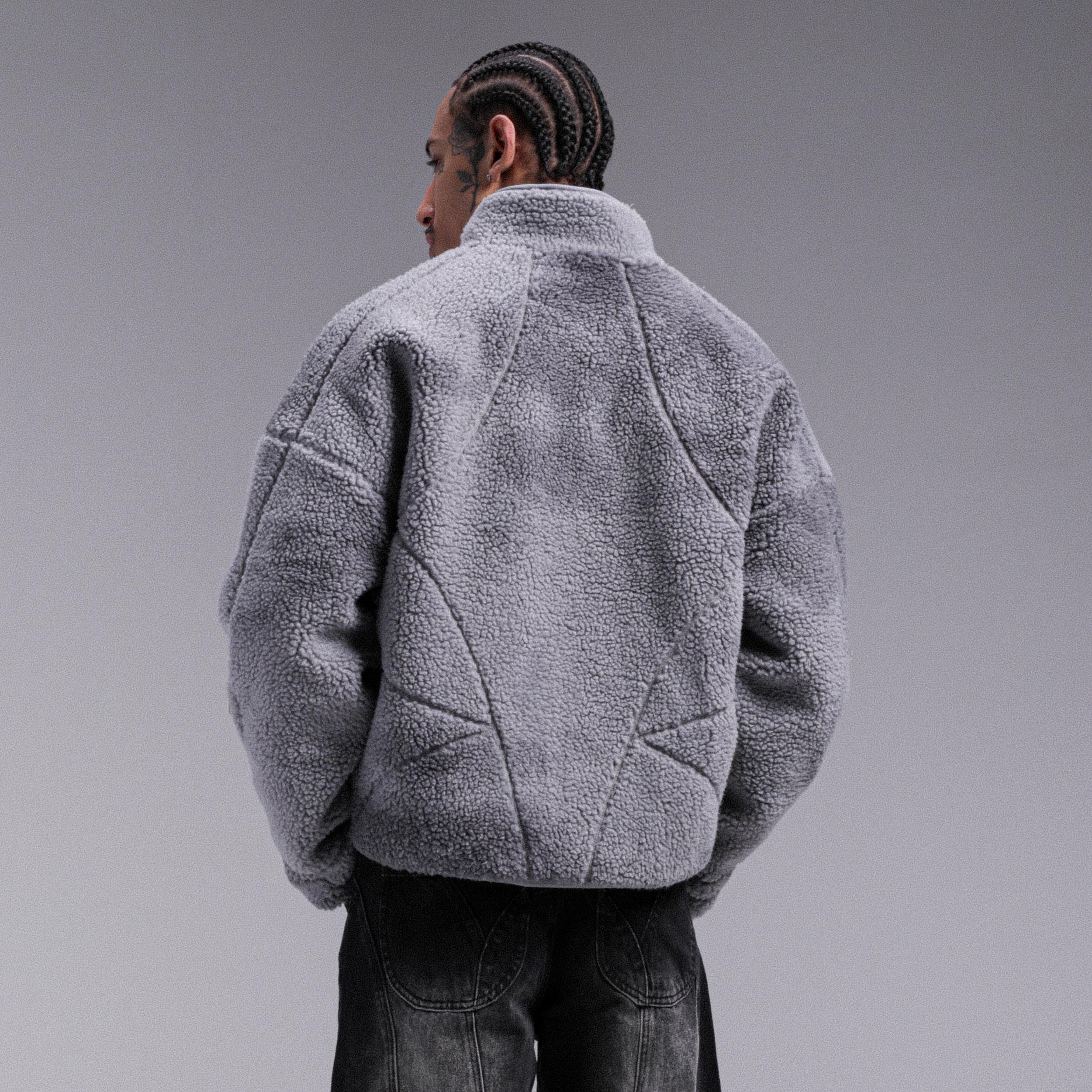Veste Sherpa "MOON" - Gris - Image 4