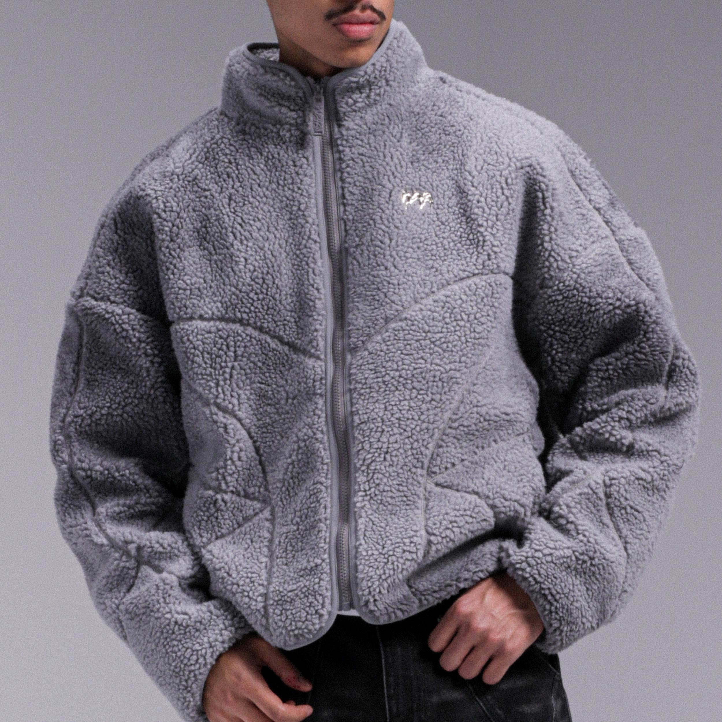 Veste Sherpa "MOON" - Gris - Image 6