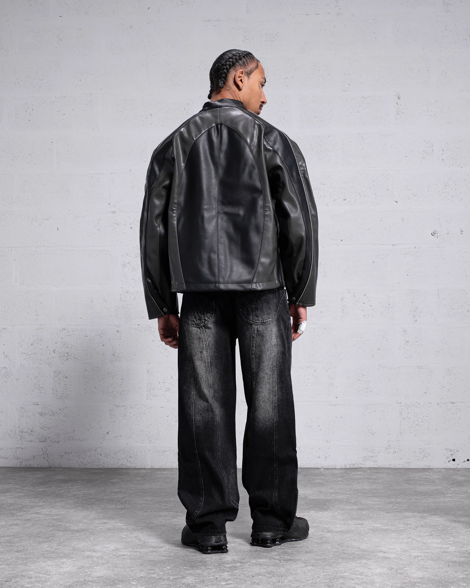 VESTE "OBSIDIAN" CUIR VEGAN - Image 4