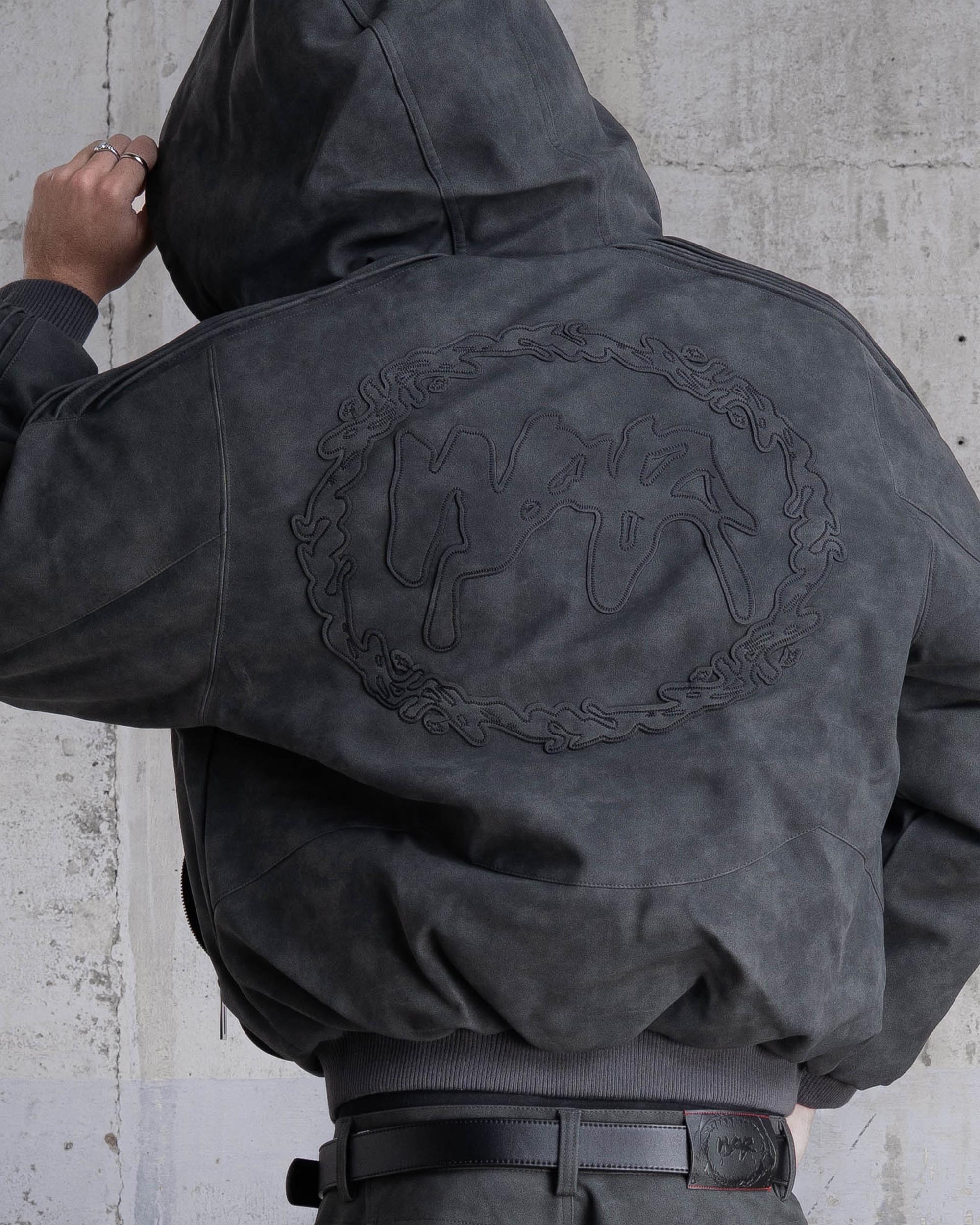 VESTE BOMBER "SHARK" - GRIS FONCÉ - Image 7