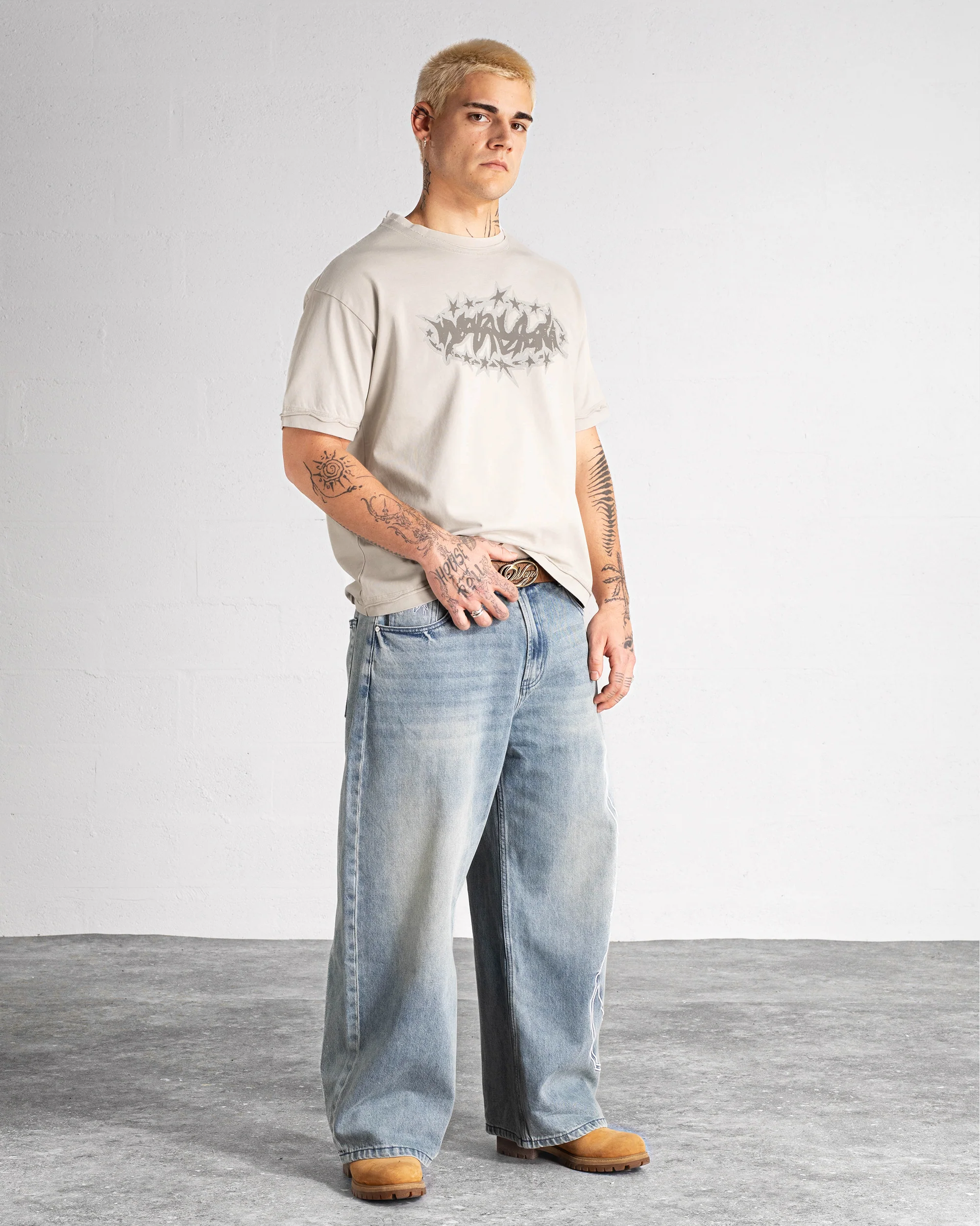 T-shirt “SPIKES” - Faded Beige - Image 3