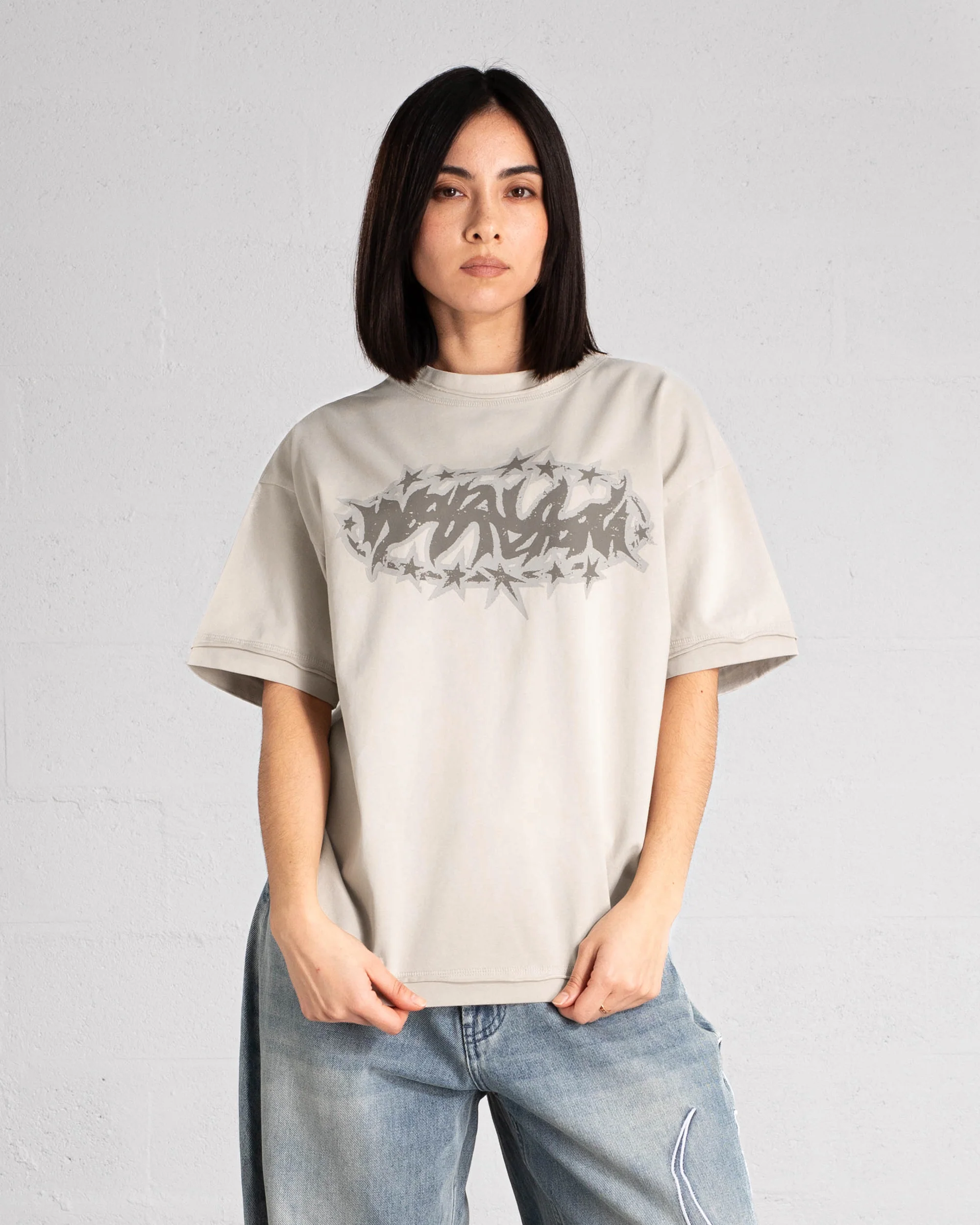 T-shirt “SPIKES” - Faded Beige - Image 4